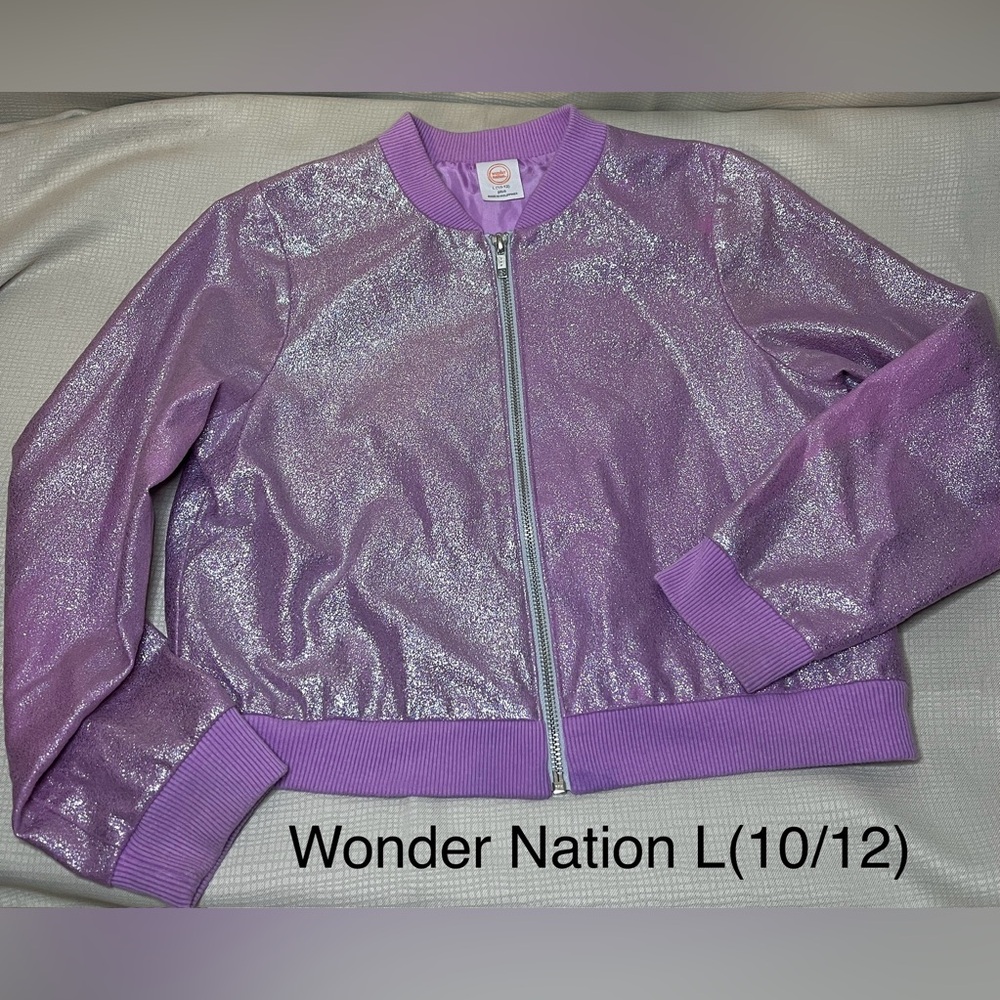 Shiny Purple Cropped Jacket